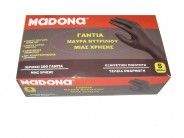 ΜADONA Black Nitrile Gloves Small
